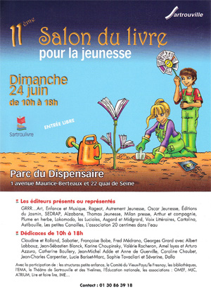 Flyer du Salon du livre de Sartrouville 2012