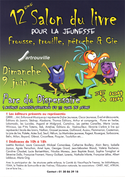 Flyer du Salon du livre de Sartrouville 2013